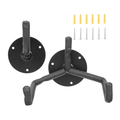 ERINGOGO 2 Sets guitar wall mount metal brackets metal hangers bass guitar stand Metal Guitar Hanger Banjo and Mandolin Slat Wall Horizontal Guitar Holder Ukulele Hanger Ukulele Hook lute