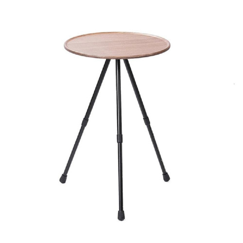 ljhnba Folding Round Table Telescopic Outdoor Table Three-Legged Dining Table Aluminum Alloy Table for Hiking Camping