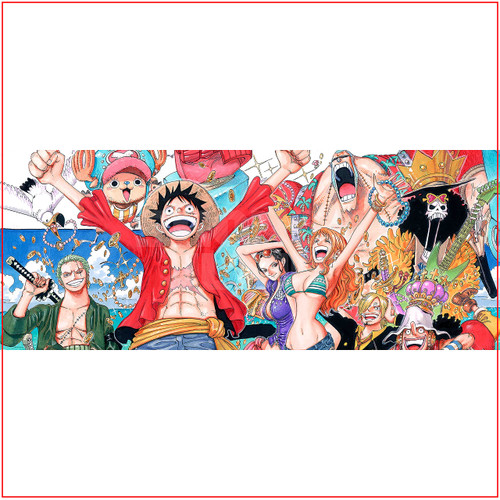 InsNordic Anime Poster The Straw Hat Pirates Luffy Zoro Nami HD Print on Canvas Painting Wall Art for Living Room Decor Boy Gift (Unframed, 20x60inch)