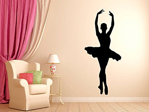 Dancer Ballerina Dance Wall Decal Vinyl Decor Wall Art for Kids Girls Room Bedroom Ballet Silhouette Sticker Dancer Ballerina Dance Wall Decal Vinyl Decor Wall Art for Kids Girls Room Bedroom Ballet Silhouette Sticker