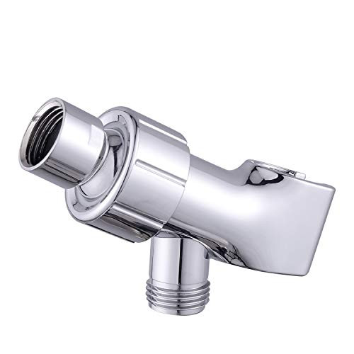 Shower Arm Mount, Adjustable Handheld Bracket Wall Mount Hand Shower Head Holder, Polished chrome