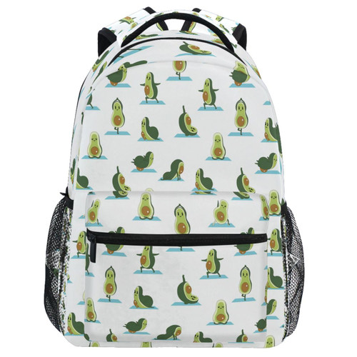 Oarencol Cute Avocado Yoga Backpack Bookbag Funny Fruit Magic Daypack Travel Hiking Camping School Laptop Bag