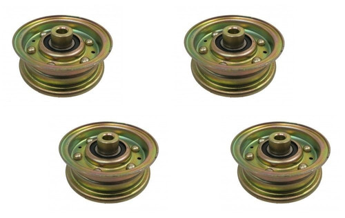 The ROP Shop (4) Flat Idler Pulleys for Stens 280-044 Rotary 12891 2188 Mower Garden Tractors