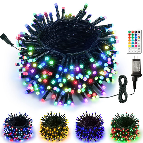 Color Changing Christmas Lights, 200 LED Christmas String Lights 4th of July Decorations Multicolor Waterproof Twinkle Tree Lights Connectable for Indoor Outdoor Party Wedding Xmas Decor - 66ft(RGB) Color Changing Christmas Lights, 200 LED Christmas String Lights 4th of July Decorations Multicolor Waterproof Twinkle Tree Lights Connectable for Indoor Outdoor Party Wedding Xmas Decor - 66ft(RGB)