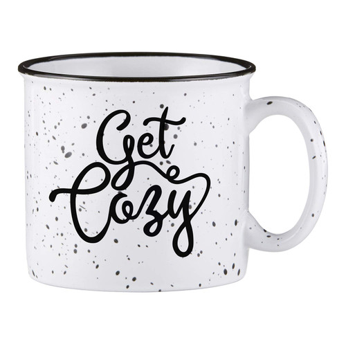Santa Barbara Design Studio SIPS Drinkware Ceramic Campfire Mug, 1 Count (Pack of 1), Get Cozy