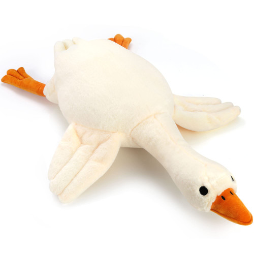 Qicpi 30" Goose Stuffed Animal Weighted Plush Toy 3.2Ibs White Swan Throw Soft Plush Sleeping Pillow Stuffed Animal Toys for Kids Gifts Qicpi 30" Goose Stuffed Animal Weighted Plush Toy 3.2Ibs White Swan Throw Soft Plush Sleeping Pillow Stuffed Animal Toys for Kids Gifts