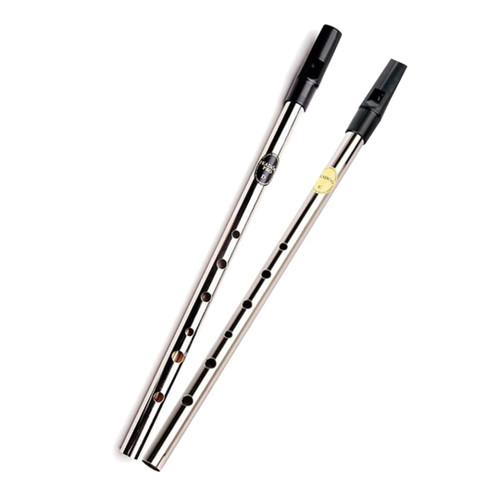 Feadog Set of 2 Whistle Nickel Key "D" and "C" and Tutor Book
