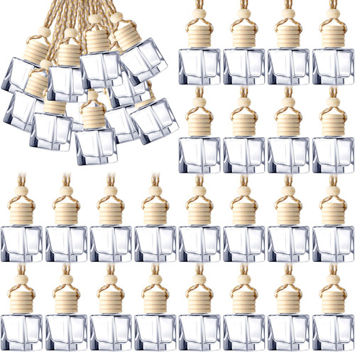 50 Pcs Hanging Car Air Freshener Car Diffuser Bottles Empty Glass Perfume Bottles Air Freshener Diffuser Bottle Pendant for Essential Oils Fragrance Aromatherapy Bottle Ornament (Diamond, Clear) 50 Pcs Hanging Car Air Freshener Car Diffuser Bottles Empty Glass Perfume Bottles Air Freshener Diffuser Bottle Pendant for Essential Oils Fragrance Aromatherapy Bottle Ornament (Diamond, Clear)