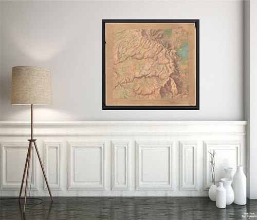 1914 Map California|Mariposa|Yosemite National Park Panoramic View of The Yosemite National Park|Vintage Fine Art Reproduction|Ready to Frame