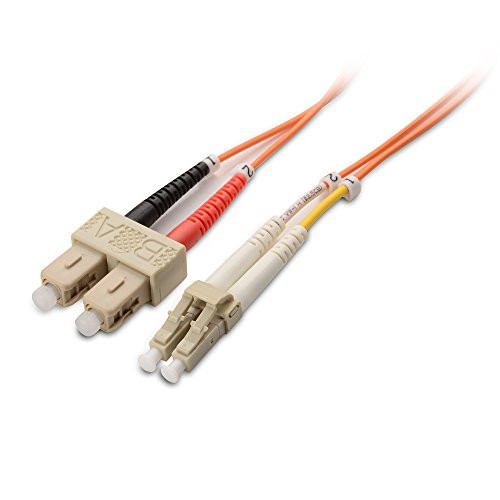 Cable Matters 10Gb Multimode Duplex 62.5/125 OFNP Fiber Cable (LC to SC Fiber Optic Cable/SC to LC OM1 Fiber Patch Cable) 2m