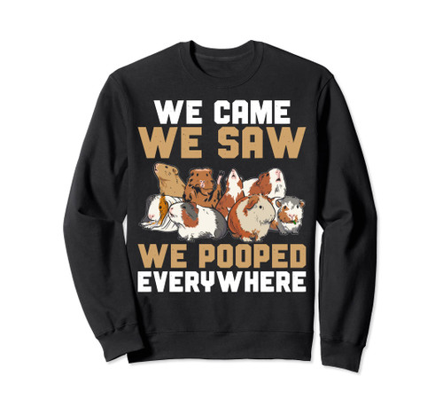 Funny Guinea Pig We Came We Saw We Pooped Everywhere Sweatshirt