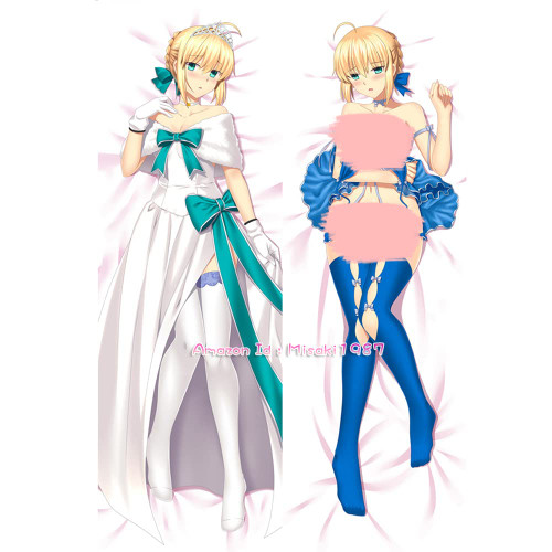 MISAKI1987 Fate/Grand Order Artoria Pendragon Anime Girl Dakimakura Hugging Body Pillow Case Cover 150cm X 50cm Peach Skin (B)