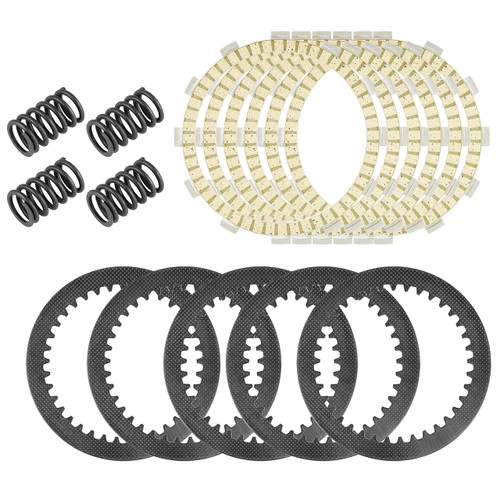 Caltric Clutch Friction Steel Plates and Spring Kit Compatible with Suzuki LT-F400 Eiger 400 2002 2003 2004 2005 2006 2007 2008