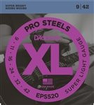 3 Sets of D'Addario EPS520 Pro Steels Electric Guitar Strings EPS520 Super Light