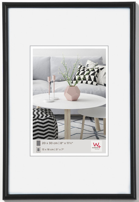 Walther design KB824H Galeria picture frame, 7 x 9.50 inch (18 x 24 cm), black