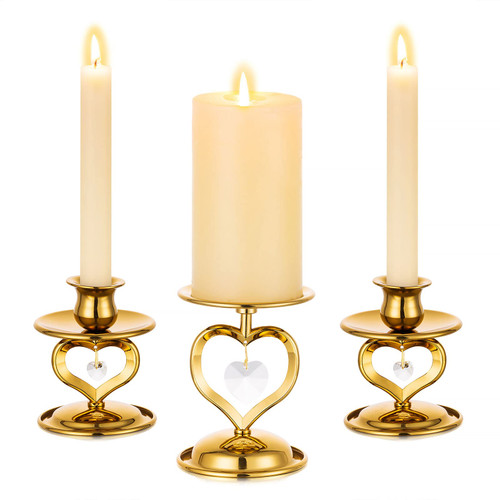 Unity Candle Holders for Wedding Ceremony Set : Romadedi Heart Candle Stand Gold Metal for Pillar Candlestick Unity Bride Candles Centerpiece Deocr Reception and Ceremony Deocration Gift Unity Candle Holders for Wedding Ceremony Set : Romadedi Heart Candle Stand Gold Metal for Pillar Candlestick Unity Bride Candles Centerpiece Deocr Reception and Ceremony Deocration Gift