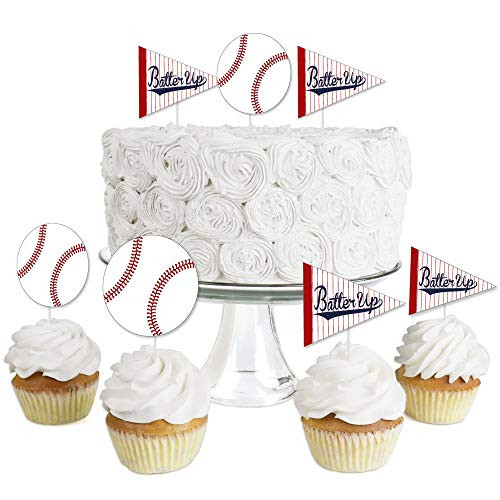 Batter Up - Baseball - Dessert Cupcake Toppers - Baby Shower or Birthday Party Clear Treat Picks - Set of 24 Batter Up - Baseball - Dessert Cupcake Toppers - Baby Shower or Birthday Party Clear Treat Picks - Set of 24