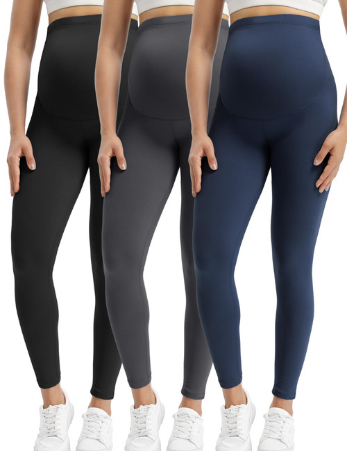 Buttergene Women's Maternity Leggings over the Belly Pregnancy Active Wear Workout Yoga Tights Pants