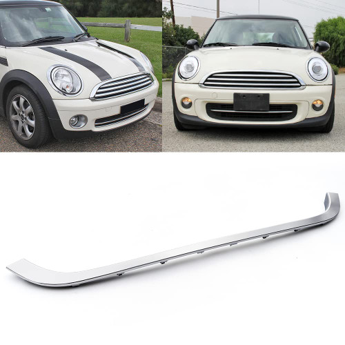 PIT66 Chrome Hood Trim Moulding Molding 51132751040 Compatible with 2009-2015 Mini Cooper R55 R56 R58 R59