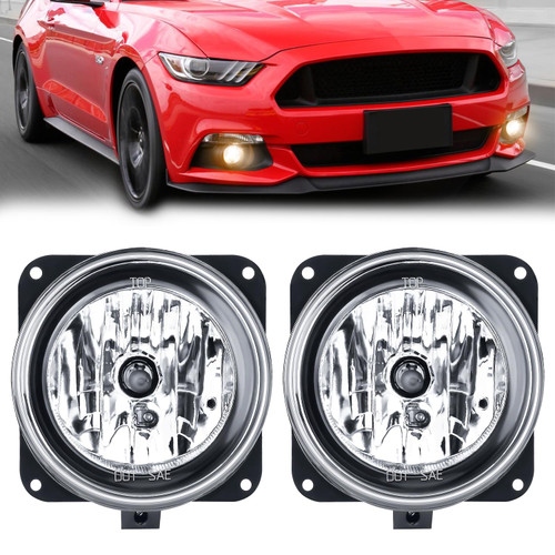 Nilight Fog Lights Assembly Compatible with 2002 2003 2004 2005 2006 Ford Focus SVT 2005 2006 Ford Escape 2003 2004 Ford Mustang Cobra 2002 Lincoln LS Fog Light Replacement, 2 Year Warranty