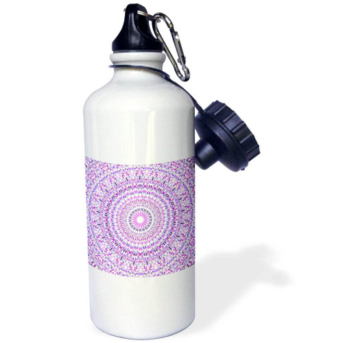 3dRose Abstract colorful geometrical round ornament mandala background - Water Bottles (wb-373941-1)