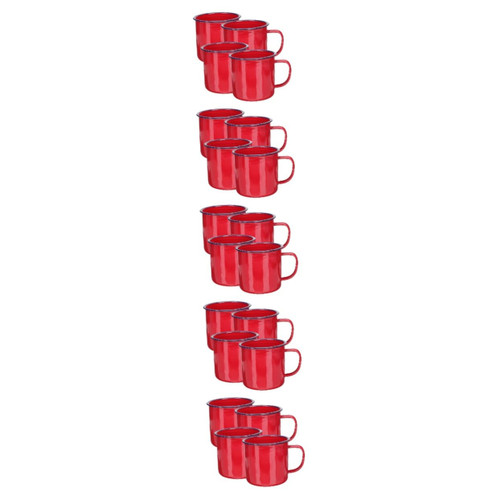 BESTOYARD 20 Pcs vintage enamel mug camping gifts espresso mug mini backpacks Drinking Cup Iron Mug coffee tumbler Household Enamel Cup Coffee Mug Cup Water Enamel Cup nostalgia dessert cup