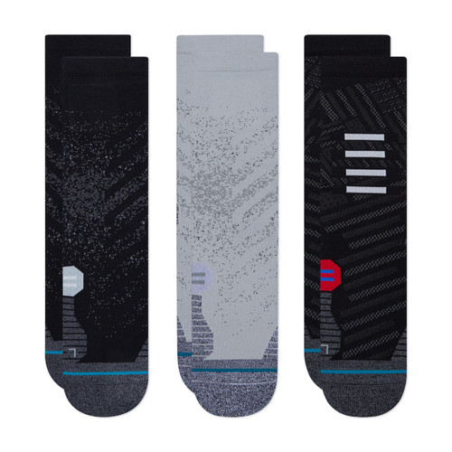 Stance Run Crew St Socks [3 Pack] (Small,Multi)