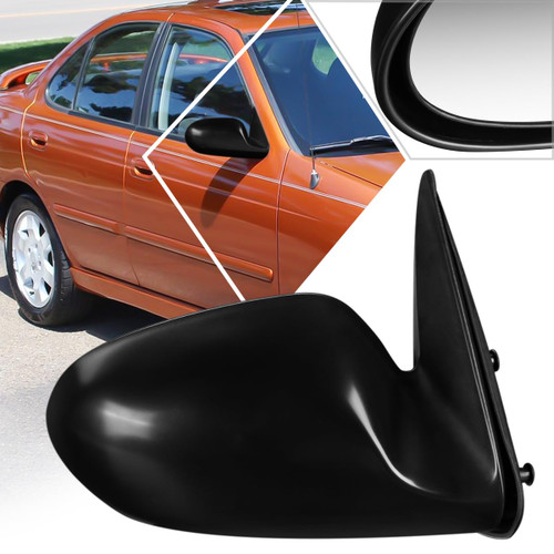 [Right/Passenger Side] Factory Style Manual Adjust Side View Door Mirror Compatible with 00-06 Nissan Sentra
