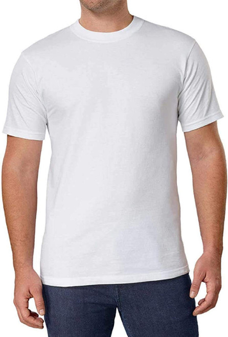 6 Pack KIRKLAND Signature Men's Crew Neck T-shirts / undershirts, White L