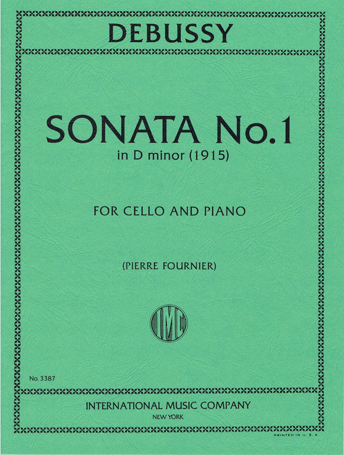 DEBUSSY Sonata No.1 for cello and piano in D minor (1915) (No.3387)