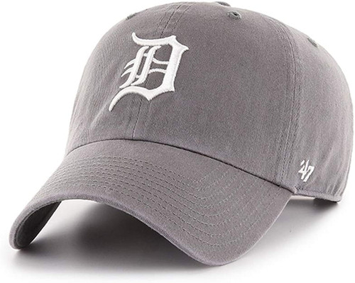 '47 MLB Dark Gray Clean Up Adjustable Hat Cap, Adult One Size (Detroit Tigers Dark Gray) '47 MLB Dark Gray Clean Up Adjustable Hat Cap, Adult One Size (Detroit Tigers Dark Gray)