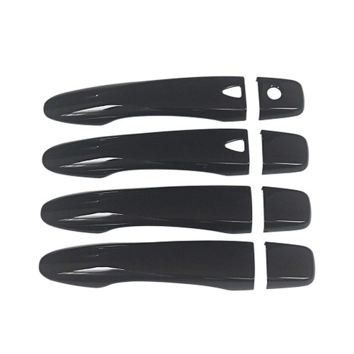 YOUNGERCAR Door Handle Cover for 2014-2020 Nissan Rogue 2015-2022 Murano 2016-2022 Maxima ABS Gloss Black W/2 Smart Keyholes Covers