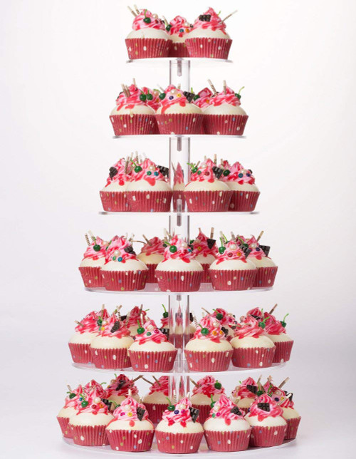 Cupcake Stand, 6 Tier Large Cupcake Tower Display, Round Cupcake Holder, Acrylic Dessert Stand, Pastry Display Tree for Party, Wedding, Baby Shower... Cupcake Stand, 6 Tier Large Cupcake Tower Display, Round Cupcake Holder, Acrylic Dessert Stand, Pastry Display Tree for Party, Wedding, Baby Shower...