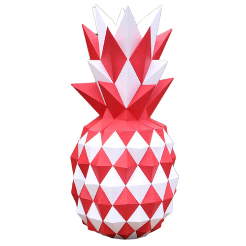 WLL-DP Pineapple Look 3D Geometric Paper Model Origami Puzzle DIY Papercraft Ornaments Handmade Game Paper Trophy Paper Sculpture Photo Props