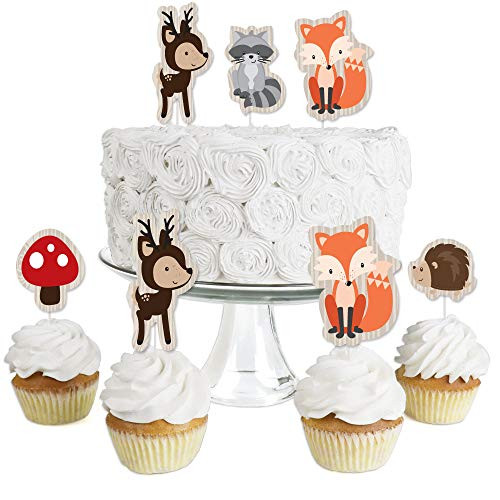 Woodland Creatures - Dessert Cupcake Toppers - Baby Shower or Birthday Party Clear Treat Picks - Set of 24 Woodland Creatures - Dessert Cupcake Toppers - Baby Shower or Birthday Party Clear Treat Picks - Set of 24
