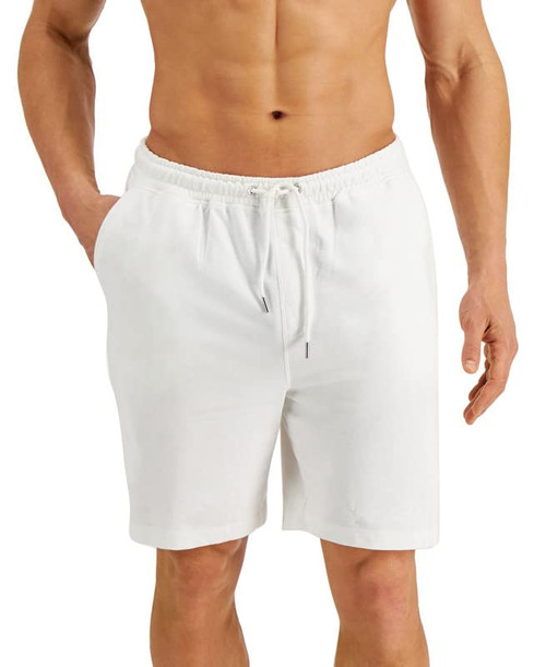 Alfani Men's Moisture-Wicking Pajama Shorts (White, XX-Large)