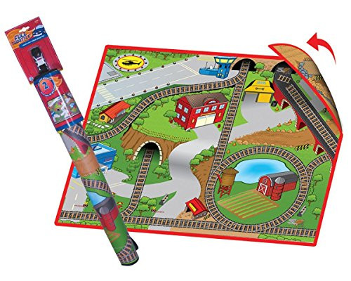 Full Throttle Roadville 2-Sided Playmat w/ 1 Car