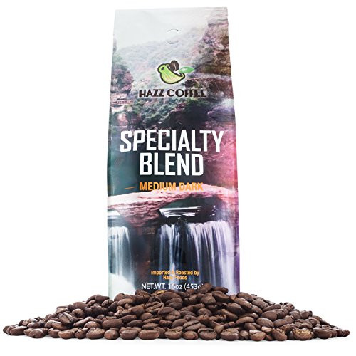 Hazz Coffee Fresh Medium Dark Roast Coffee(Specialty Blend) Whole Bean, 1 pound. Hazz Coffee Fresh Medium Dark Roast Coffee(Specialty Blend) Whole Bean, 1 pound.