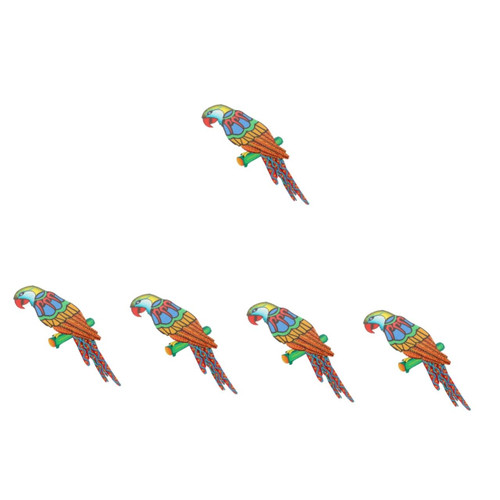 ERINGOGO 5pcs Iron Toucan Metal Parrot Wall Decor Living Room Wall Iron Pendant Decorations for Home Large Outdoor Statues Outdoor Lawn Decorations Patio Decoration Metal Birds Yard Decor