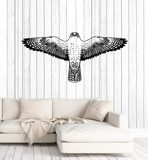 Vinyl Wall Decal Falcon Flying Eagle Wings Hawk Tribal Bird Stickers Mural Large Decor (g1523) Black Vinyl Wall Decal Falcon Flying Eagle Wings Hawk Tribal Bird Stickers Mural Large Decor (g1523) Black