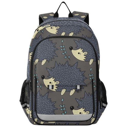 Glaphy Forest Hedgehogs Backpack School Bag Lightweight Laptop Backpack Student Travel Daypack with Reflective Stripes