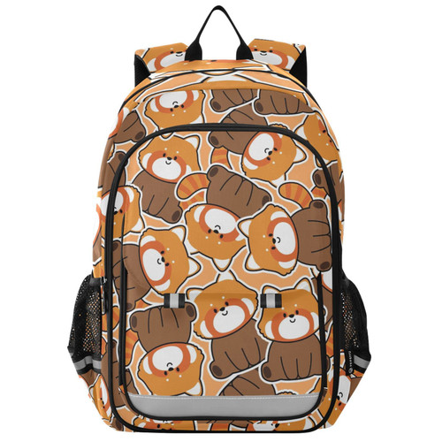 Glaphy Cute Red Panda Backpack School Bag Lightweight Laptop Backpack Student Travel Daypack with Reflective Stripes