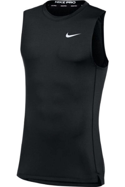 Nike Mens Pro Sleeveless Training Tee (Large, Black)