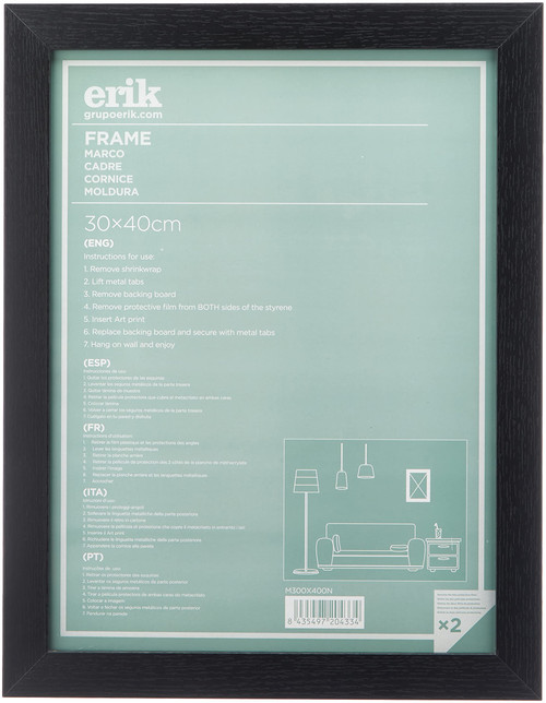 Grupo Erik Black Poster Frame, 16 x 12 inches