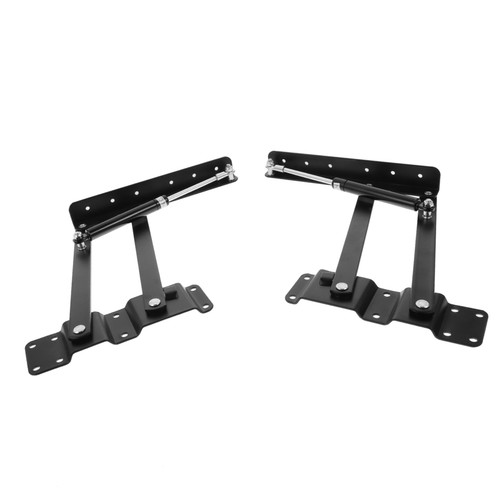 Standup Desk 1 Pair Pneumatic Coffee Table Stand Lift Coffee Table Folding Bracket Adjustable Coffee Table Spring Hinge Coffee Table Lift Hardware Stainless Steel Black Hinge