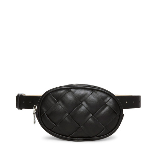 Steve Madden Quilted Chevron Belt Bag, Black, Small