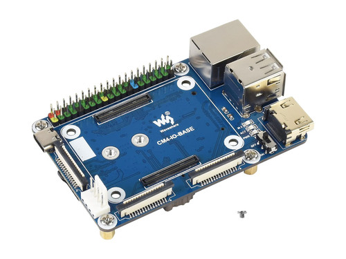 for Raspberry Pi Compute Module 4 IO Board,Mini Base Board (B) Full Version with Standard CM4 Socket and Color-Coded Raspberry Pi 40PIN GPIO Header Onboard CSI/DSI/FAN/HDMI/USB/RJ45 Connectors