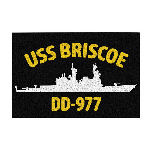 RUZKEO USS Briscoe Dd 977 Door Mat Large 24 * 16 Inch Doormat Non-Slip PVC Floor Mat Welcome Door Mat