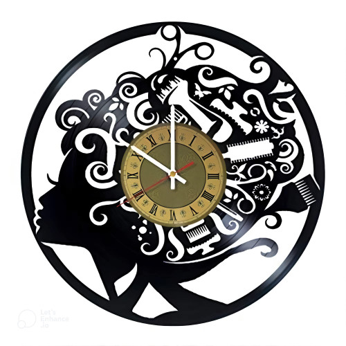 Pieceful Hair Stylist Hairdresser Tools Vinyl Record Wall Clock - Gift idea for Hairdressers, Stylists, Barbers, Hair Stylists - Barber Shops and Beauty Salon Wall Decor - Customize Your Clock Pieceful Hair Stylist Hairdresser Tools Vinyl Record Wall Clock - Gift idea for Hairdressers, Stylists, Barbers, Hair Stylists - Barber Shops and Beauty Salon Wall Decor - Customize Your Clock