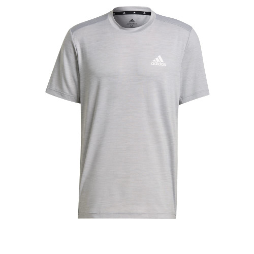 adidas Men's Aeroready Designed 2 Move Sport Stretch Tee, Medium Grey Heather, Medium